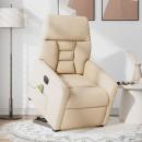 ARDEBO.de - Massagesessel Aufstehhilfe Elektrisch Beige Mikrofasergewebe