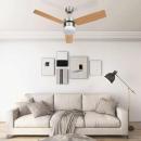 ARDEBO.de - Deckenventilator mit Licht und Fernbedienung 108 cm Hellbraun