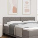 LED Kopfteil Taupe Stoff