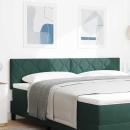 LED Kopfteil Dunkelgrün 180 cm Samt