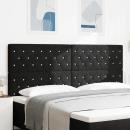 LED Kopfteil mit LED-Lichtleisten Schwarz 200 cm Samt