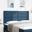 LED Kopfteil mit LED-Lichtleisten Blau 180 cm Stoff