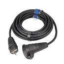 ARDEBO.de - SiRoX Schutzkontakt-Verlängerung H07RN-F 3G2,5 mm², 3 m, schwarz mit Federklappdeckel