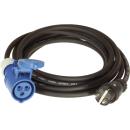 ARDEBO.de - SiRoX Adapterleitung H07RN-F 3G2,5 mm², 5 m, schwarz, mit CEE-Kupplung 16 A und Gummistecker