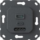ARDEBO.de - USB-A/C Steckdose Kombi, Unterputzeinsatz, Power Delivery (PD), Schnellladefunktion, 45 W und 15 W OPUS 55