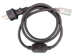 ARDEBO.de - Anschlussleitung H07RN-F, 1,5 m, schwarz, IP54, mit Schukostecker, mit Verbinder für LED-Lichtschlauch
