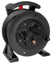 ARDEBO.de - JUMBO L 2.0 Kabeltrommel schwarz, H07RN-F 3G2,5 mm², 25 m, 4 × Schutzkontakt-Steckdose