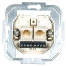 ARDEBO.de - Modular- /ISDN-Anschlussdose 2-fach 2x8-/8-polig parallel