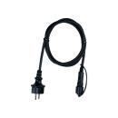 ARDEBO.de - Anschlusskabel mit Netzstecker und QuickFix-Kupplung, 230 V, 1,5 m schwarzes Kabel