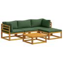 Sofa-Set 5 stk. Natur Massivholz Akazie