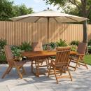 5-teiliges Garten-Esszimmer-Set Natur Massivholz Akazie