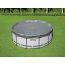 Bestway Poolabdeckung Ø3,66 m Rund Polyester Grau