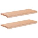 ARDEBO.de - Fensterbänke 2 stk. Natur 70 x 30 x 2 cm Massivholz Buche