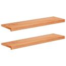 ARDEBO.de - Fensterbänke 2 stk. Lackiert 90 x 25 x 2 cm Massivholz Buche