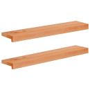 ARDEBO.de - Fensterbänke 2 stk. Lackiert 80 x 15 x 2 cm Massivholz Buche