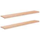 ARDEBO.de - Fensterbänke 2 stk. Natur 160 x 30 x 2 cm Massivholz Buche