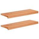 ARDEBO.de - Fensterbänke 2 stk. Lackiert 80 x 25 x 2 cm Massivholz Buche