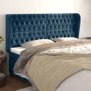 Kopfteil mit Ohren Dunkelblau 183x23x118/128 cm Samt