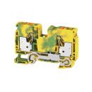ARDEBO.de - Durchgangs-Reihenklemme, PUSH IN, 10 mm², 1000 V, Anzahl Anschlüsse: 2, TS 35, grün / gelb