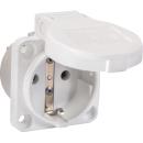ARDEBO.de - Schutzkontakt-Einbau-Steckdosen IP 54 weiß (RAL 9016) rückwärtig 50 x 50 mm 38 x 38 mm SiRoX