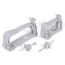 ARDEBO.de - Sammelhalter 40 Leitungen mit Nageldübel 6x50 mm halogenfrei hellgrau