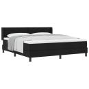 Boxspringbett mit Kopfteil Schwarz 200 x 180 cm Stoff