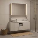 Badezimmerschrank-Set 4 stk. Weiß Holzwerkstoff