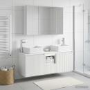Badezimmerschrank-Set 4 stk. Weiß Holzwerkstoff