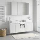 Badezimmerschrank-Set 4 stk. Weiß Holzwerkstoff