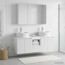 Badezimmerschrank-Set 4 stk. Weiß Holzwerkstoff