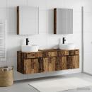 Badezimmerschrank-Set 5 stk. Altholz Holzwerkstoff
