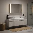 Badezimmerschrank-Set 4 stk. Weiß Holzwerkstoff