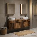 Badezimmerschrank-Set 5 stk. Altholz Holzwerkstoff