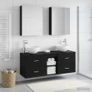 Badezimmermöbel-Set 5 stk. Schwarze Eiche