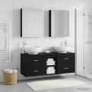 Badezimmermöbel-Set 5 stk. Schwarze Eiche