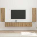 TV-Wandregal-Set 4 stk. Artisan-Eiche Holzwerkstoff