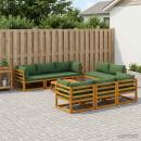 9-teiliges Garten-Lounge-Set, modular Natur Massivholz Akazie