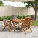 5-Piece Garden Dining Set Natur Massivholz Akazie