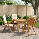 5-teiliges Garten-Esszimmer-Set Natur Massivholz Akazie
