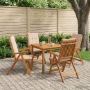 5-teiliges Garten-Esszimmer-Set Natur Massivholz Akazie