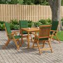 5-teiliges Garten-Esszimmer-Set Natur Massivholz Akazie
