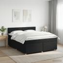 Boxspringbett mit Matratze Schwarz 180 x 200 cm Stoff