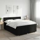 Boxspringbett mit Matratze Schwarz 180 x 200 cm Stoff