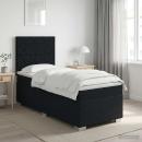 Boxspringbett mit Matratze Schwarz 90 x 190 cm Stoff