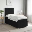 Boxspringbett mit Matratze Schwarz 90 x 200 cm Stoff