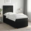 Boxspringbett mit Matratze Schwarz 90 x 190 cm Stoff