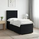 Boxspringbett mit Matratze Schwarz 90 x 190 cm Stoff