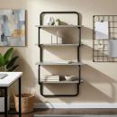 4-stufiges Wandregal Sonoma-Grau 80 x 24,5 x 104 cm
