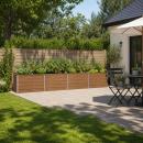 Hochbeet im Garten Holz Braun 320 x 40 x 55 cm
