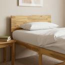 Kopfteil mit Live Edge ROSTOCK Weiß 100 cm Massivholz Akazie